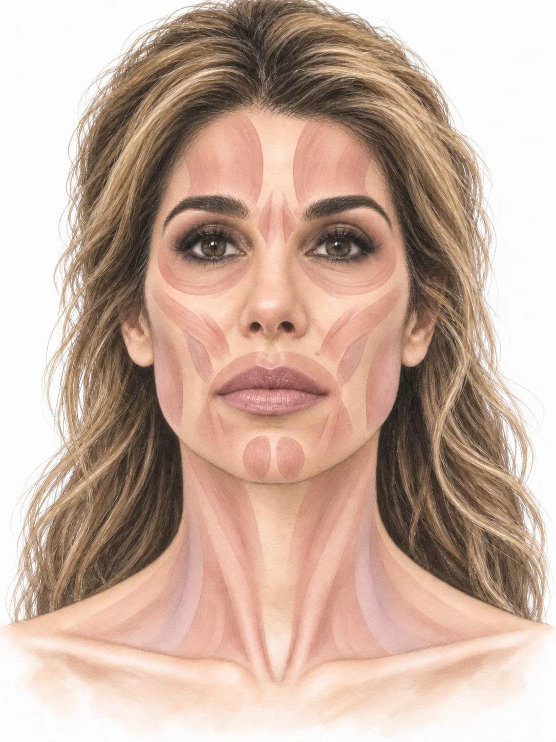 Watercolor and charcoal illustration of Dr. Petro with facial anatomy.